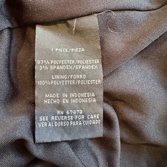 Gabby Skye Multi Zigzag Striped Knit Short Sleeve Midi Dress Size 8 - Picture 7 of 7